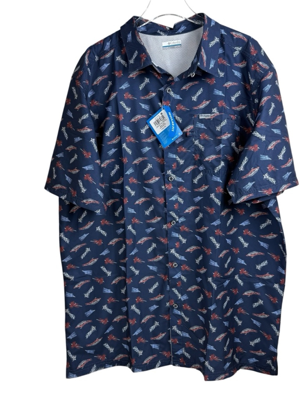 Columbia PFG Super Slack Tide Camp Vented Omni-Shade Shirt NWT Men’s Size 2XT